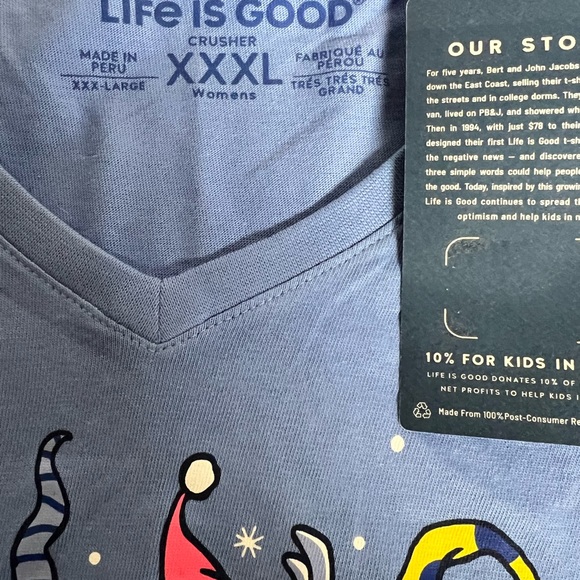 New! Life is Good long sleeve tee. Christmas. - Picture 3 of 3
